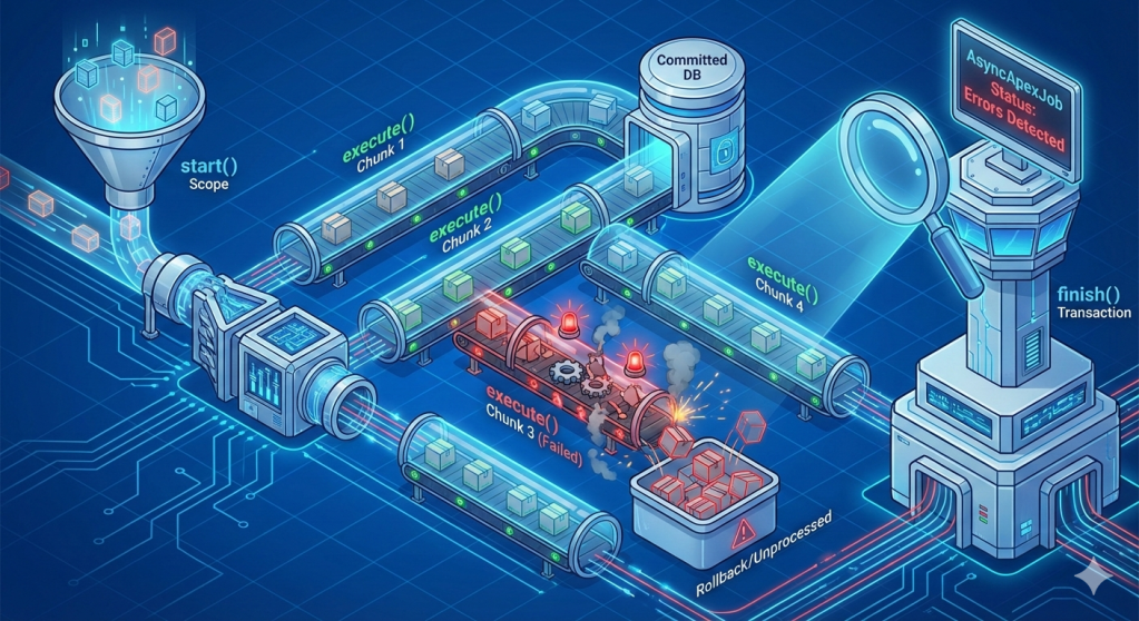 Batch apex, salesforce, flow